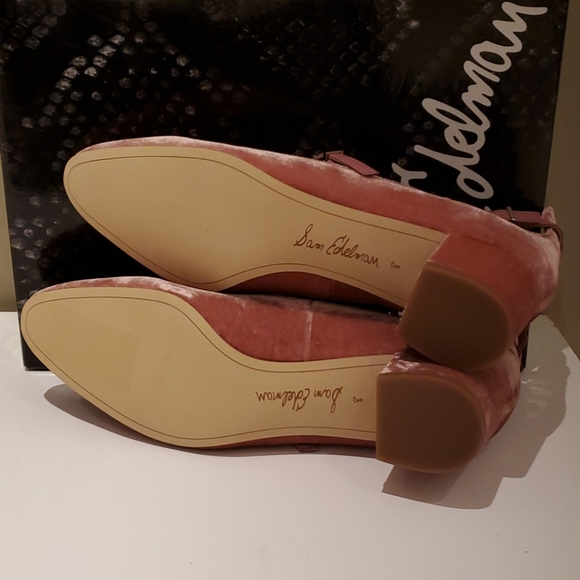 Sam Edelman Lulie Mary Jane Pumps Rose Velvet - Picture 9 of 10